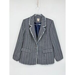 Chico's Tweed Blazer Size 2 Preppy Classic Grandma Mom Old Money Quiet Luxury